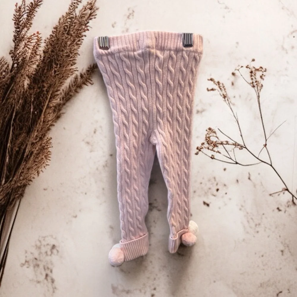 Mud Pie Cable Knit Leggings For Baby Girls